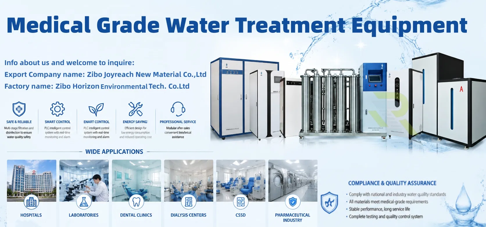 RO Water Treatment Endotoxin Removal Aquae Sterilisata Equipment, Medical Grade Sterile Water Reverse Osmosis System Machine, Water Purification Factory